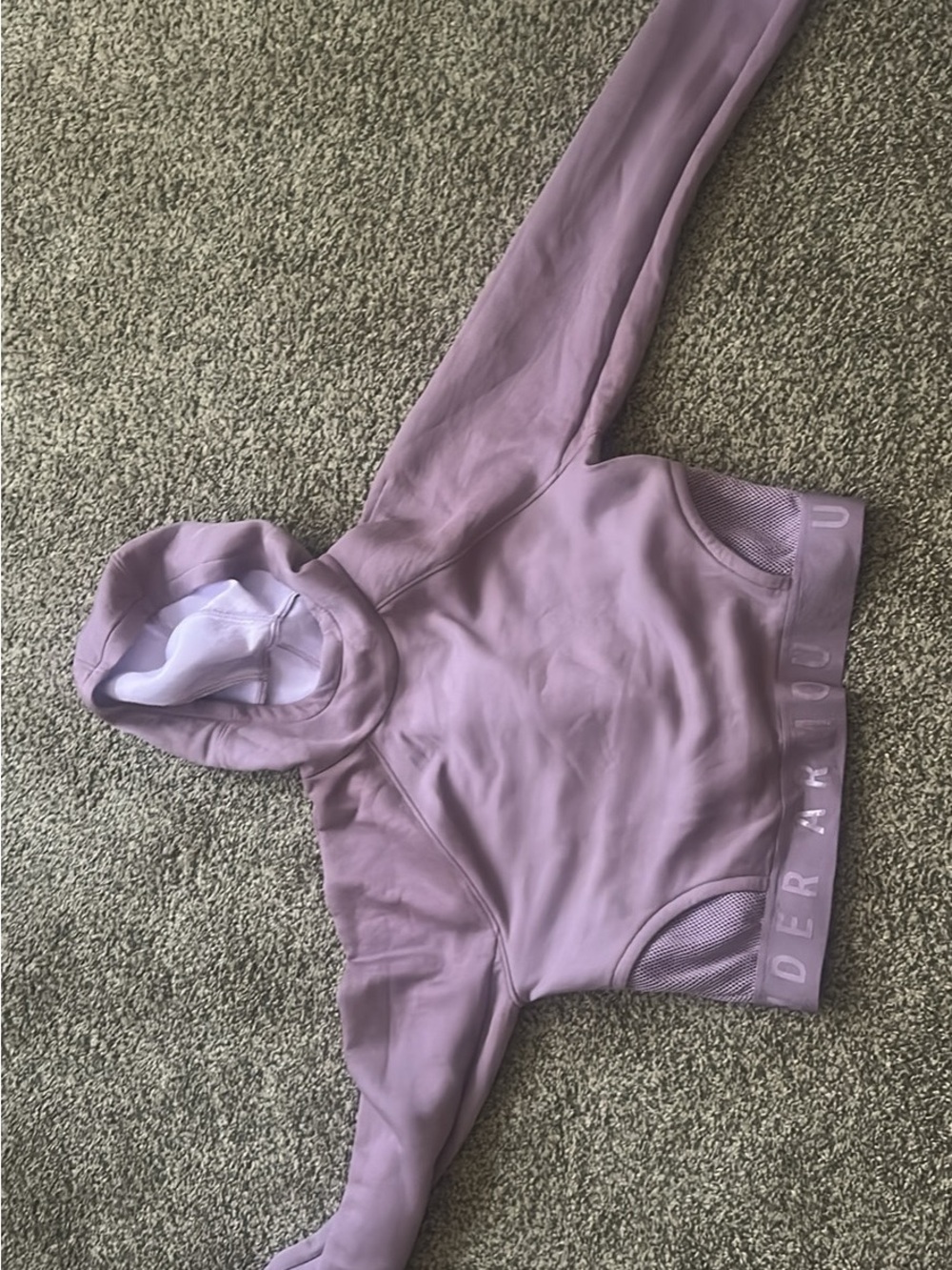 Lilac Under Armour cropped Athletic Hoodie